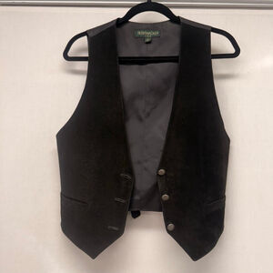 Men's BUSHWHACKER Black Leather Vest S